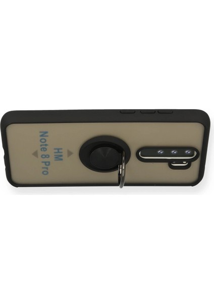 Xiaomi Redmi Note 8 Pro Kılıf Montreal Yüzüklü Silikon Kapak - Siyah Drstr