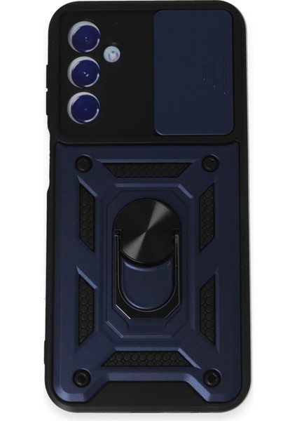 Samsung Galaxy M34 5g Kılıf Pars Lens Yüzüklü Silikon - Lacivert Drstr