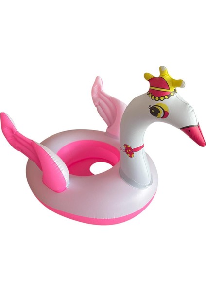 Renkli Flamingo Şişme Bot ve Yüzme Simidi Seti, Çocuklar Için Eğlenceli Yaz Etkinliği