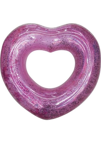 Mor Kalp Şekilli Simit, 65 Cm, Şişme ve Deniz Temalı Eğlence Yüzme Simidi