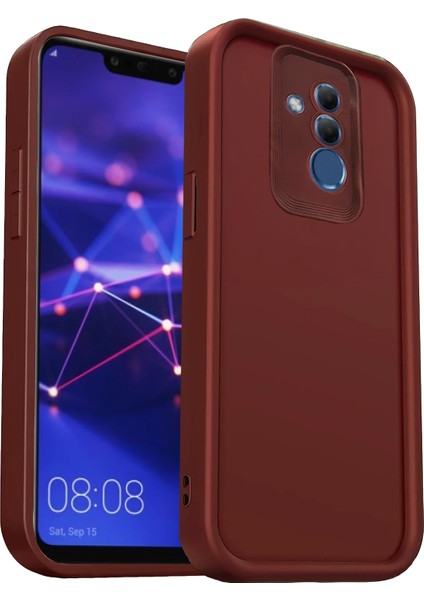 Huawei Mate 20 Lite Kılıf Viera Silikon - Bordo Drstr