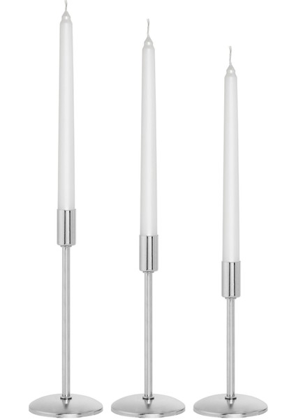 3'lü Gümüş Şamdan Mumluk Takımı, Şık ve Dekoratif Ev Aksesuarı modelleri