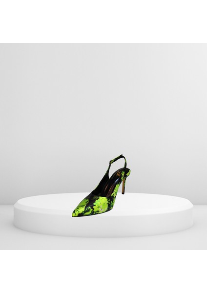 Kadın Özel Üretim Şık Gece Deri Üstü Saten Kaplama Stiletto Topuklu Ayakkabı 25NW001 fırsatları