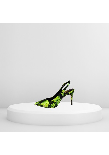 Kadın Özel Üretim Şık Gece Deri Üstü Saten Kaplama Stiletto Topuklu Ayakkabı 25NW001 indirimleri