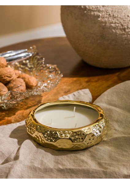 Sarı Metal Mumluk, 13CM, Şık ve Dekoratif Ev Süsü fiyatları