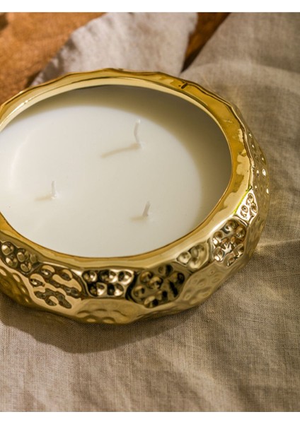 Sarı Metal Mumluk, 13CM, Şık ve Dekoratif Ev Süsü modelleri