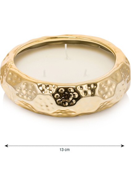 Sarı Metal Mumluk, 13CM, Şık ve Dekoratif Ev Süsü fırsatları