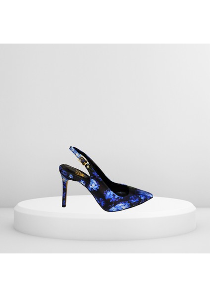 Kadın Özel Üretim Şık Gece Deri Üstü Saten Kaplama Stiletto Topuklu Ayakkabı 25NW001