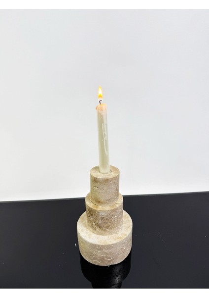 Bej Traverten Mumluk, Şamdan ve Daire Tasarımıyla Şıklık Katın fırsatları