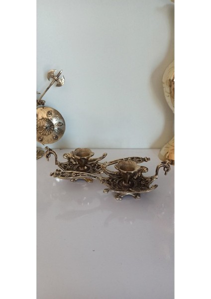 Şamdan Pirinç Kuğu Figürlü, Şık ve Zarif Dekoratif Mumluk, Tek Adet Fiyatıyla fiyatları