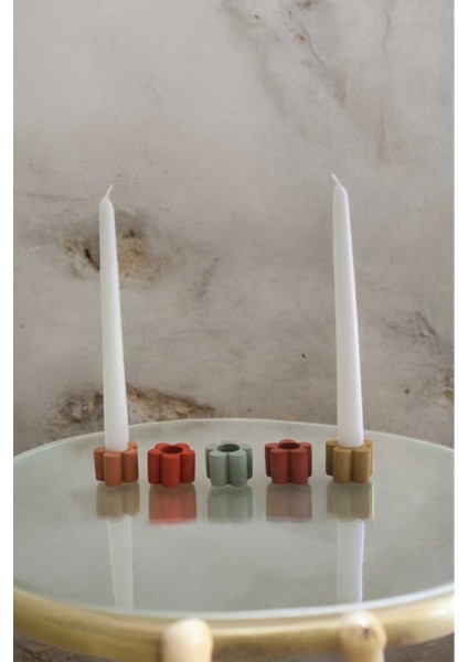 Beyaz Mini Şamdan Mumluk Kalıbı, Beton, Taş Tozu ve Alçı Döküm Malzemesi modelleri