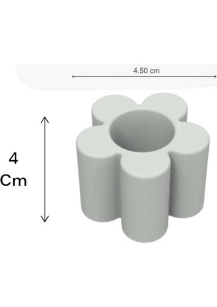 Beyaz Mini Şamdan Mumluk Kalıbı, Beton, Taş Tozu ve Alçı Döküm Malzemesi fırsatları