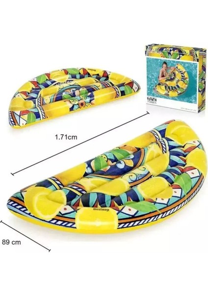 Sarı Limon Dilimi Şişme Yatak, Deniz ve Havuz Kullanımı, 171X89CM fiyatları