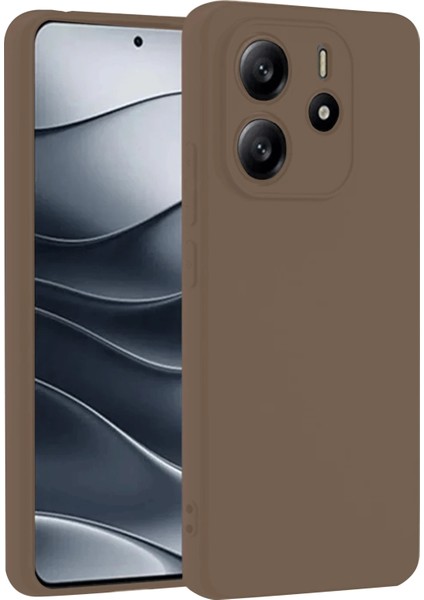 Xiaomi Redmi Note 14 4g Kılıf First Silikon - Kahverengi Drstr