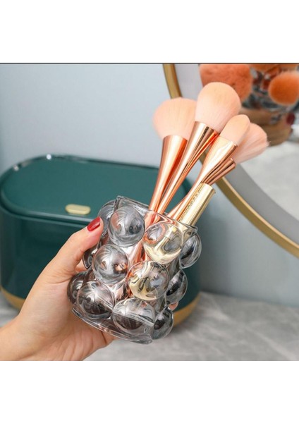 Füme Renkli Şık Cam Bardak ve Mumluk Seti, Şıklığıyla Dikkat Çeker.