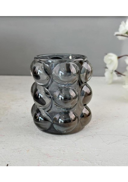 Füme Renkli Şık Cam Bardak ve Mumluk Seti, Şıklığıyla Dikkat Çeker. fiyatları