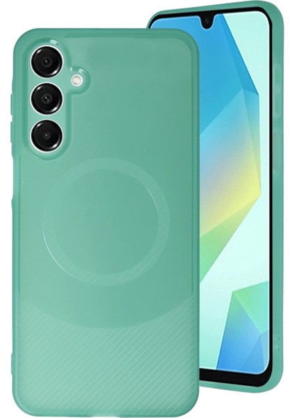 Samsung A16 5g Kılıf Maya Karbon Kapak - Koyu Yeşil Drstr