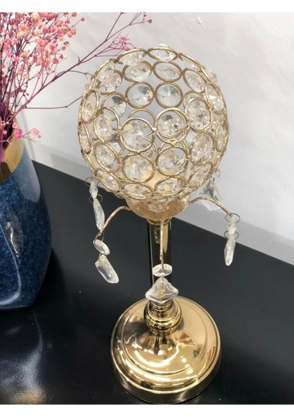 Şık 5'li Kristal Taşlı Dekoratif Şamdan Seti fırsatları