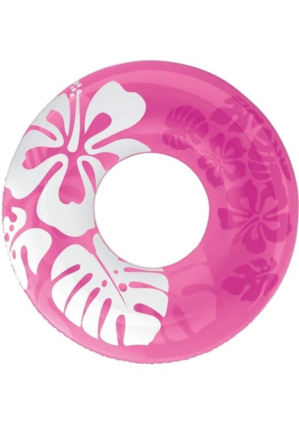Kız Çocuk Pembe Desenli Can Simidi 91 Cm, Güvenle Yüzme Keyfi Için Ideal Seçim!