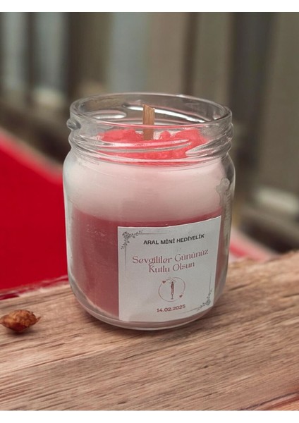 Kalıp Kalp Desenli Kokulu Dekoratif Mum, Sevgiliye Özel Hediye