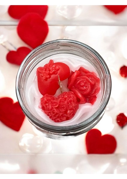 Kalıp Kalp Desenli Kokulu Dekoratif Mum, Sevgiliye Özel Hediye fiyatları