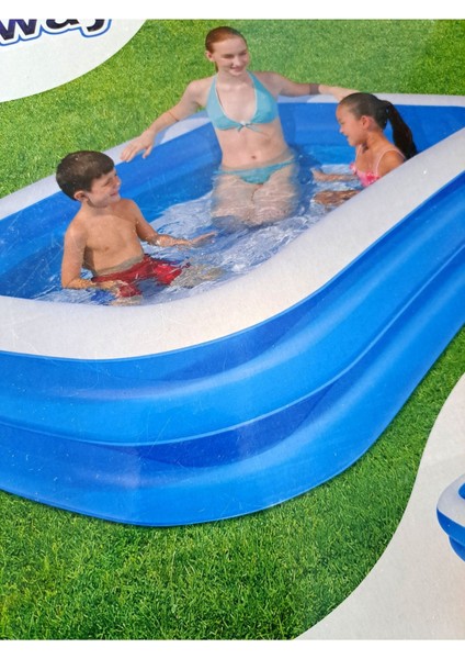 Küçük ve Eğlenceli Şişme Yüzme Havuzu 211X132X46 Cm, Renkli ve fiyatları