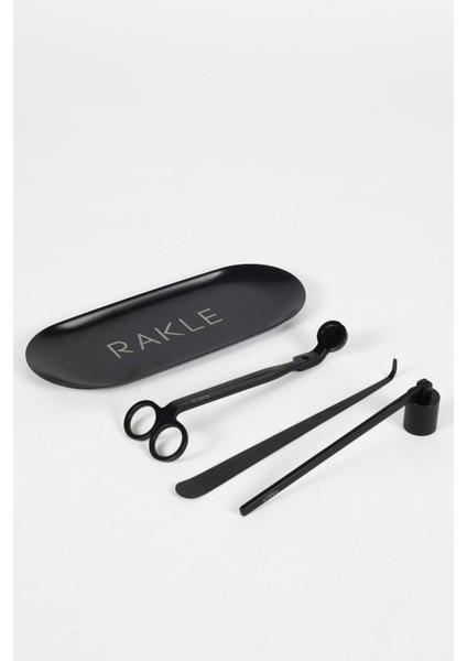 4 Parça Siyah Mum Bakım Seti, Makas ve Söndürücü, Şık ve Kullanışlı modelleri