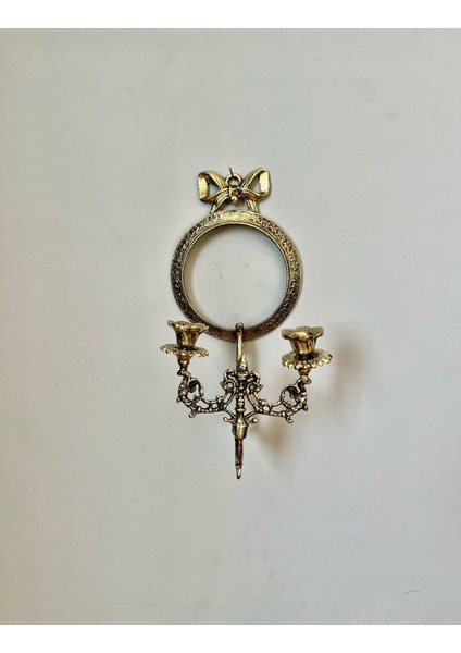 Iki Parçalı Pirinç Döküm Duvar Şamdanı ve Çerçeve Ayna Dekorasyonu indirimleri