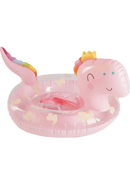 Sevimli Dinozor Desenli Oturmalı Deniz Simidi, 1-5 Yaş, Pembe