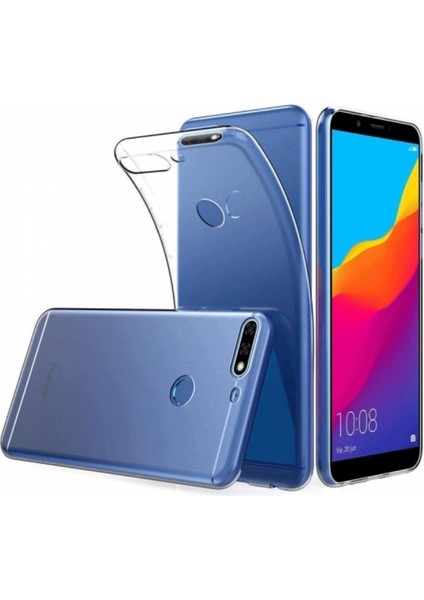Huawei Y7 2018 Kılıf Lüx Şeffaf Silikon Drstr