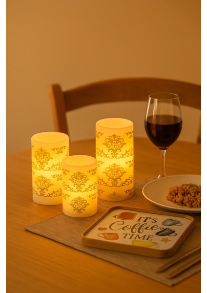 3'lü Renk Değiştiren Kumandalı LED Mum Seti, Renkli ve Şık Atmosfer Yaratır fiyatları