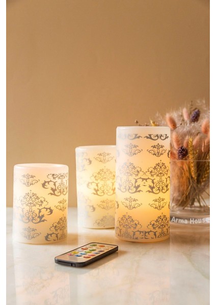 3'lü Renk Değiştiren Kumandalı LED Mum Seti, Renkli ve Şık Atmosfer Yaratır modelleri