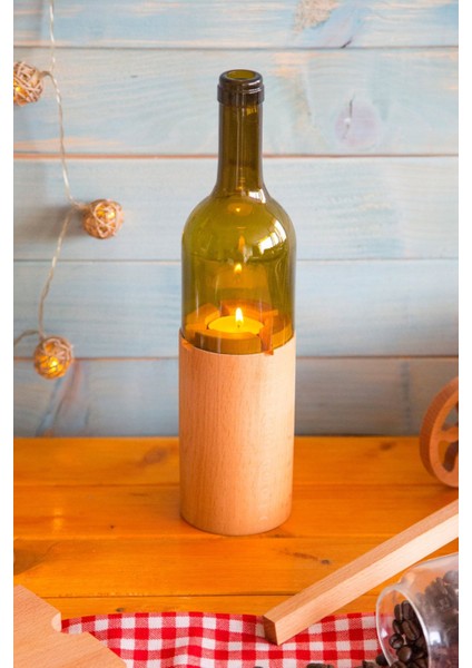 Büyük Şişe Mumluk, Şık ve Zarif Dekoratif Aksesuar, Ev ve Hobi Için Ideal