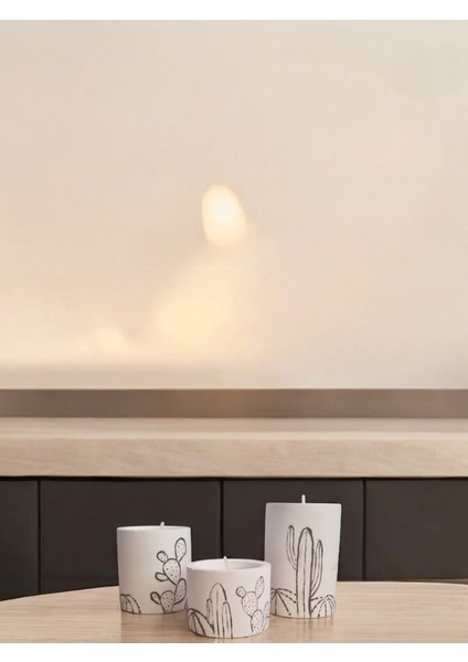 Beton Tealight Mumluk Seti, Şık ve Modern Dekorasyon Için Uygun modelleri