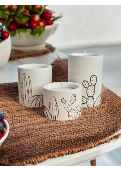 Beton Tealight Mumluk Seti, Şık ve Modern Dekorasyon Için Uygun fırsatları