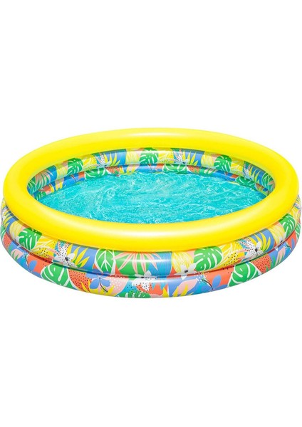 Renkli Floral Şişme Havuz 168X38CM, Yaz Deneyimi Için Eğlenceli ve Rahat Alternatif