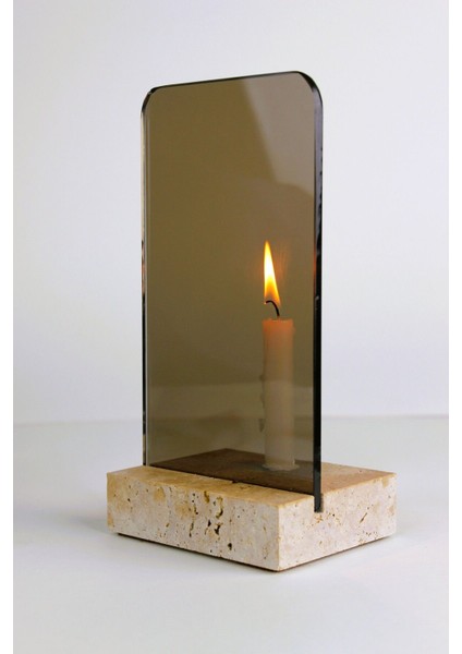 Şık Siyah Cam ve Mermer Detaylı Modern Mutfak Mumluk Seti fırsatları