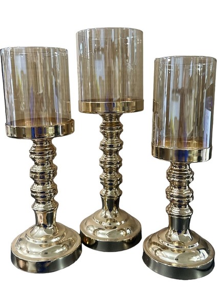 Altın Tonlarında Şık Mumluk, Evinizde Sıcaklık ve Zarafet Sağlar. fiyatları