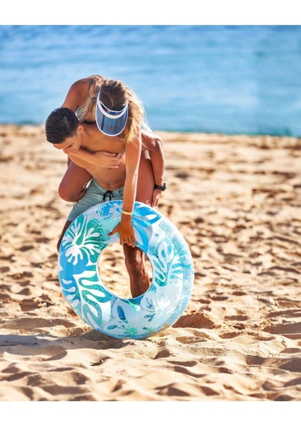 Yaprak Desenli Şişme Simit, Tropikal ve Çiçekli Deniz Simidi, 91 Cm, Eğlence Dolu Ürün fiyatları