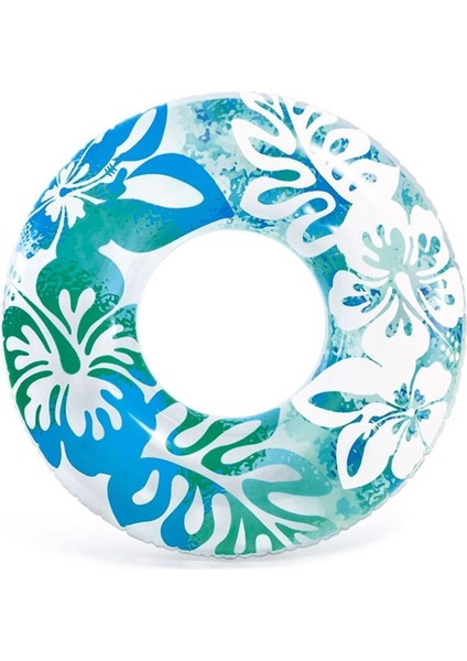 Yaprak Desenli Şişme Simit, Tropikal ve Çiçekli Deniz Simidi, 91 Cm, Eğlence Dolu Ürün modelleri