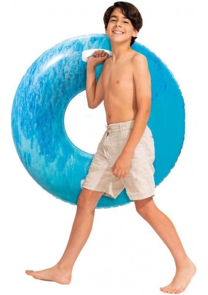 Mavi Doğa Desenli Tutunmalı Simit 91CM, Şık ve Rahat Kullanım Için Ideal