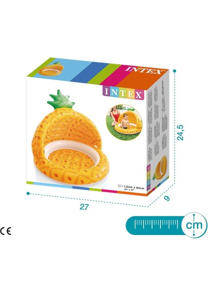 Renkli Ananas Desenli Bebek Havuzu, Eğlence ve Serinlik Dolu Anlar indirimleri