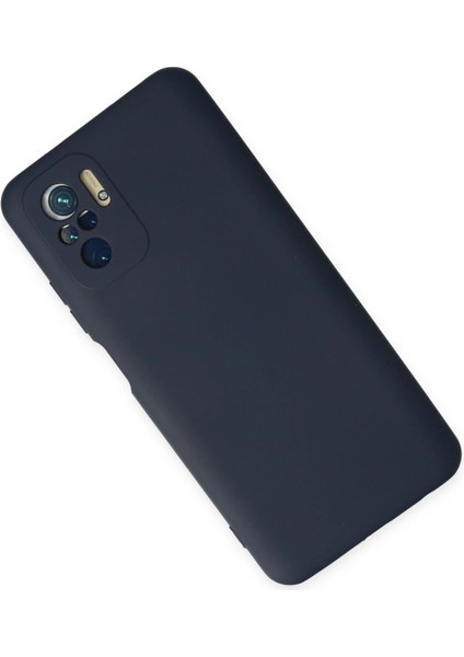 Xiaomi Redmi Note 10 Kılıf Nano Içi Kadife Silikon - Lacivert Drstr
