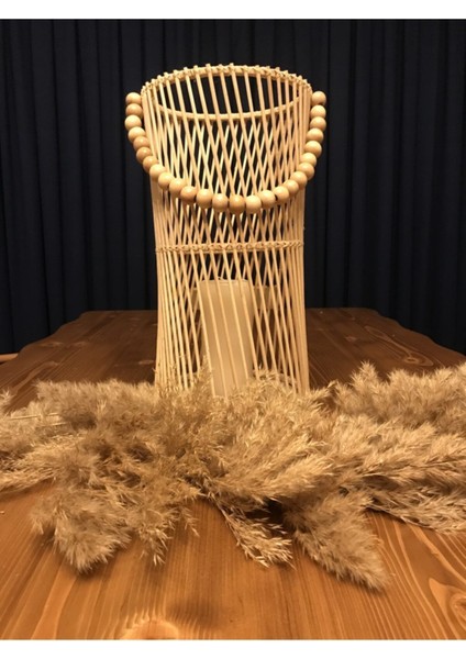 Doğal Bambu Fener Çapraz Dekor, Şık ve Sürdürülebilir Ev Dekorasyonu Seçeneği