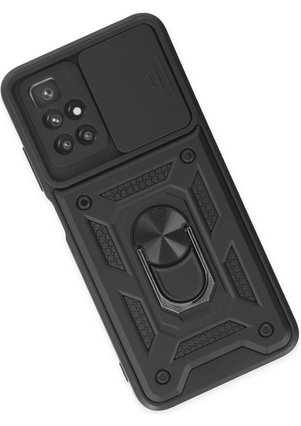 Xiaomi Redmi 10 2022 Kılıf Pars Lens Yüzüklü Silikon - Siyah Drstr modelleri