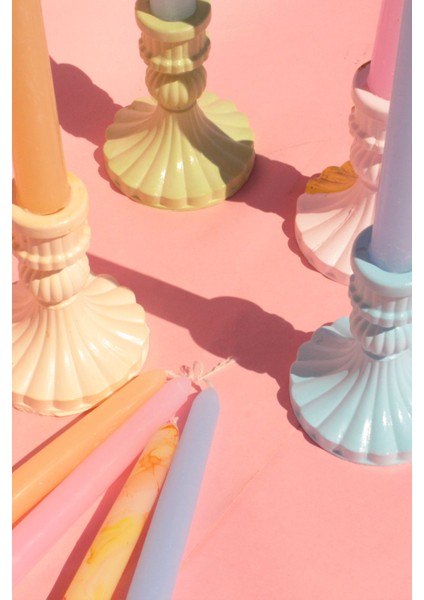 Yeşil 2'li Beton Şamdan Mumluk Takımı, Şık ve Modern Dekorasyon Parçası fırsatları