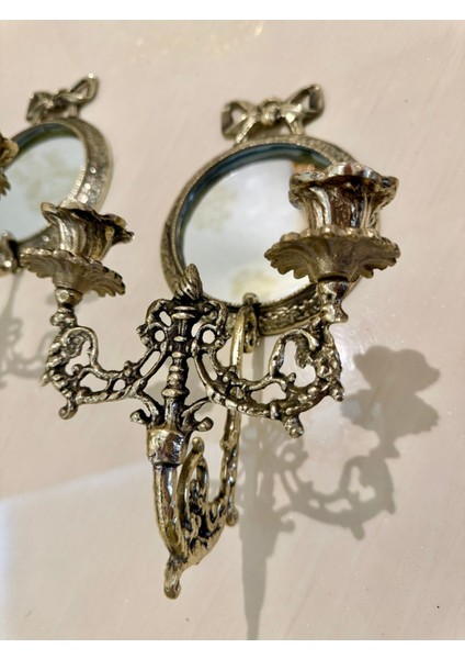 Pirincin Şık Aynalı Aplikası, 33CM Yuvarlak Tasarım, Zarif Ev Dekoru modelleri