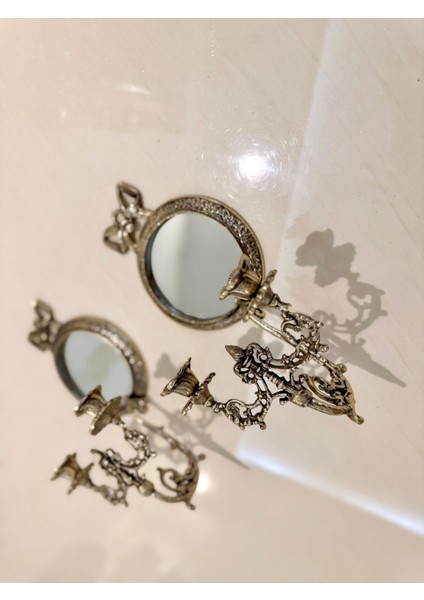 Pirincin Şık Aynalı Aplikası, 33CM Yuvarlak Tasarım, Zarif Ev Dekoru indirimleri