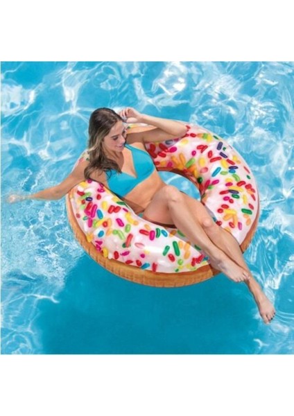Renkli Şişme Simit ve Donut Seti, Eğlenceli Açık Hava Aktiviteleri Için Ideal