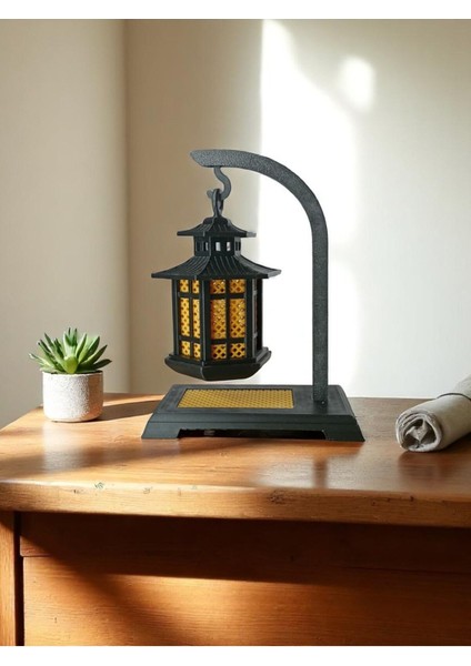 Siyah 3D Baskı Dekoratif Fener, Bahçe ve Iç Mekan Aksesuarı